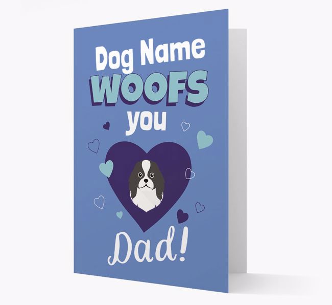 'I Woof You Dad' - Personalized {breedFullName} Card